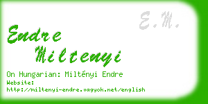 endre miltenyi business card