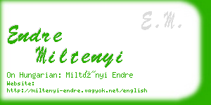endre miltenyi business card